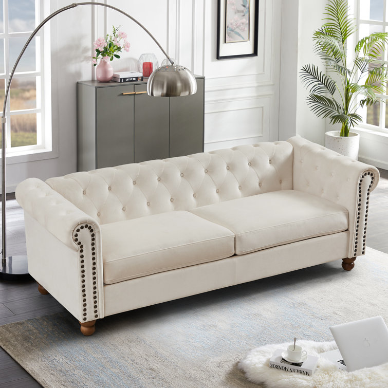 Alcott Hill® Baneen 65'' Upholstered Loveseat Arm Sofa with Solid