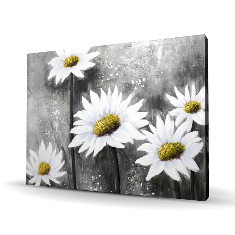 Marguerites - Toile pour salon, H 48 po x l 36 po