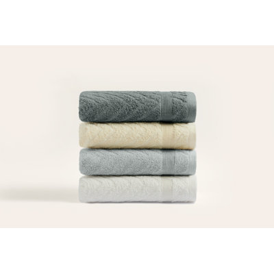 Ensemble de serviettes de toilette en coton de qualité supérieure (4 pièces) ultra-doux 17,7 po x 35,4 po | 100% coton, 500 g / m² pour un pouvoir absorbant luxueux | Lavable à la machine et à séchage rapide, parfait pour la maison, le spa et la sa