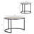 Round Nesting Tables Set Of 2, Stacking Coffee Table Set With Metal Frame For Living Room,
