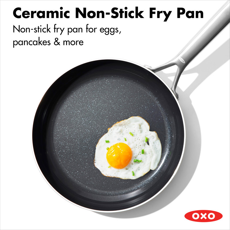 OXO Mira 3-Ply Stainless Steel Cookware Pots And Pans Set, 10-Piece