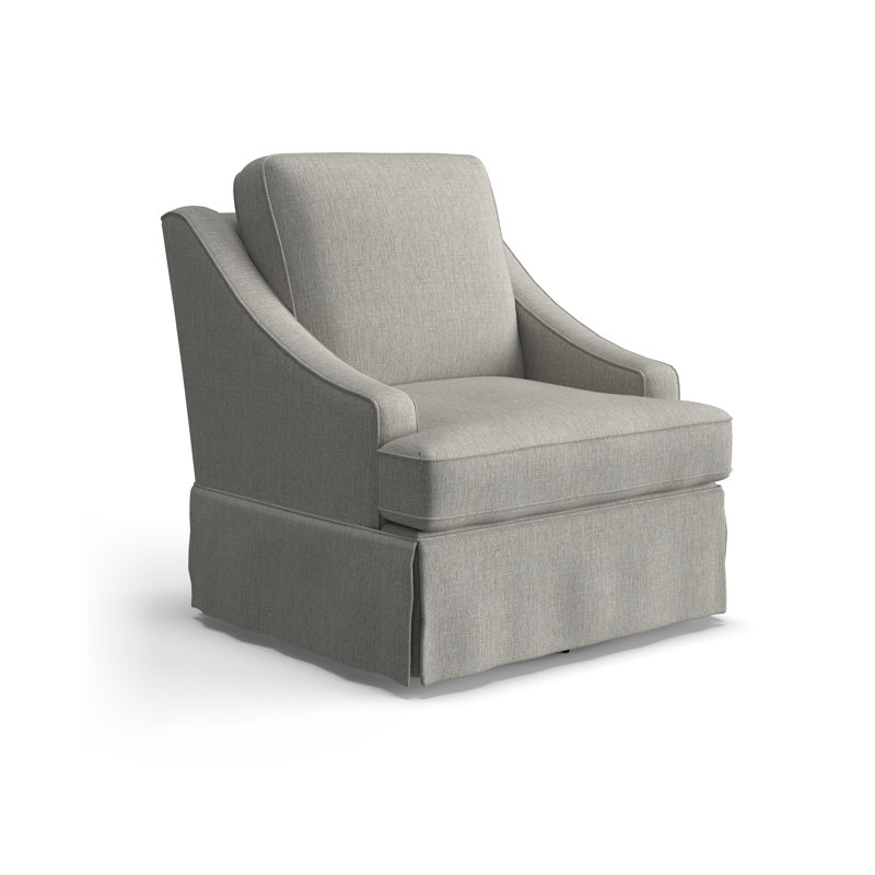 Fauteuil tournant Allerton, Chenille Radical Dove Performance
