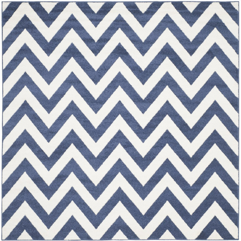 Sharpay Chevron Hand Woven Area Rug, Square 213 cm