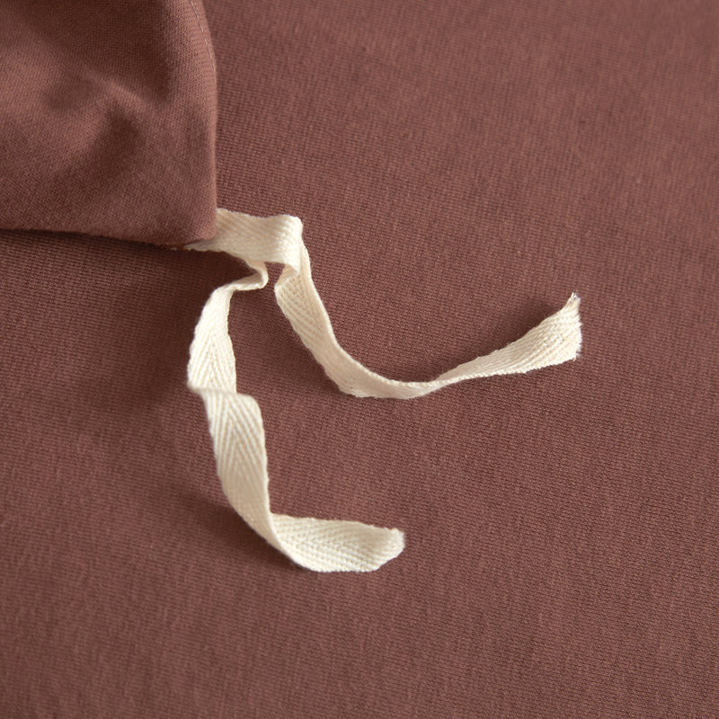 VCLIFE Luxury Soft 100% Cotton Duvet Cover Set, Brick Red, Twin Duvet Cover + 2 Pillowcases