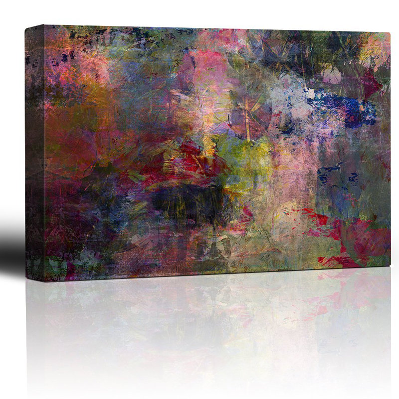 Moody Gothic " Vibrant And Colorful Splattered Watercolor Paint Giclee Print Abstract Rustic Home Art "