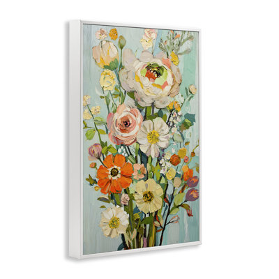 Fleurs sur un coup de tête, estampe numérique, design par Franklyn Gregory