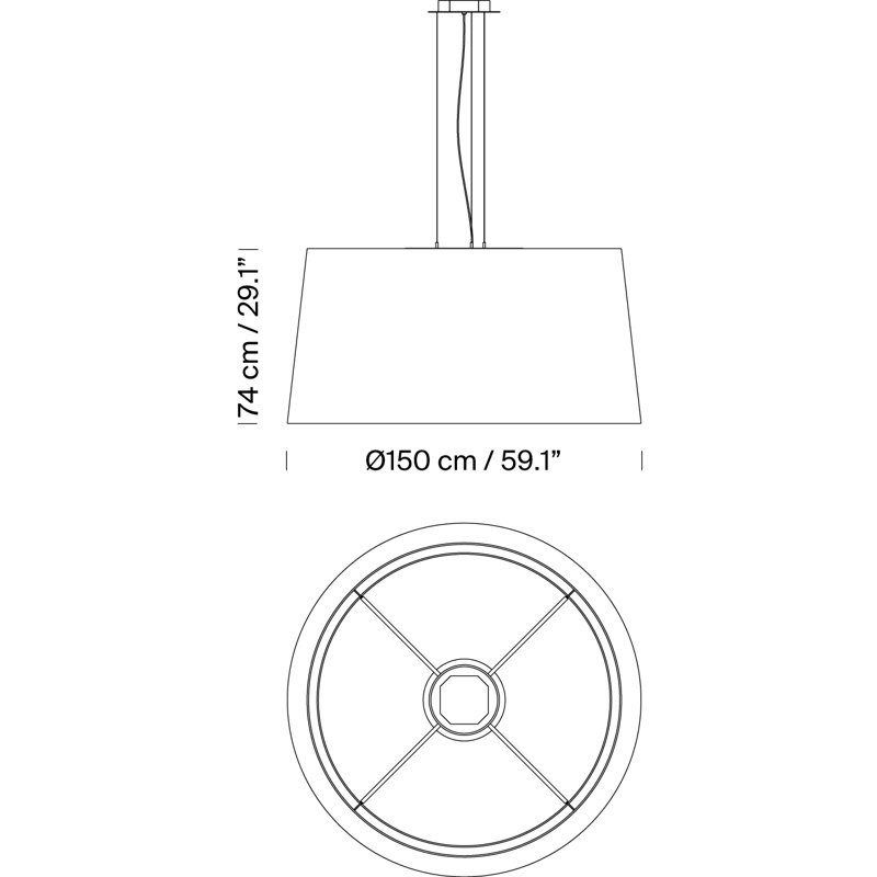 GT1500, 344.1" H x 59.1" W x 59.1" D, Green