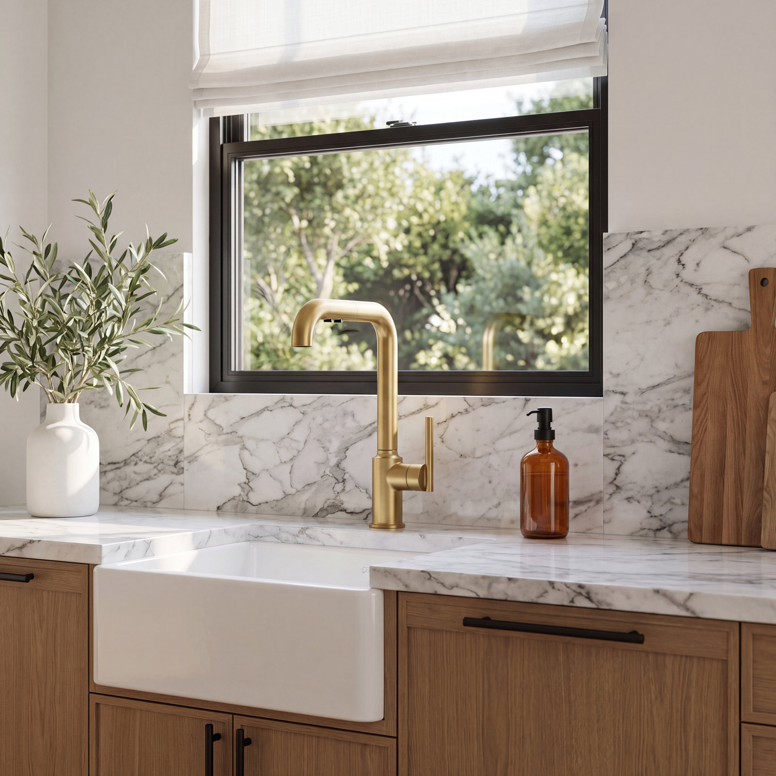 Purist Pull-Out Bar Faucet with Accessories, Vibrant Brushed Moderne Brass