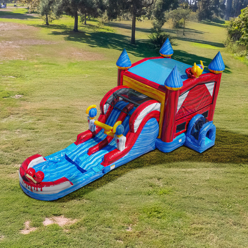 Toboggan aquatique à deux voies JumpOrange