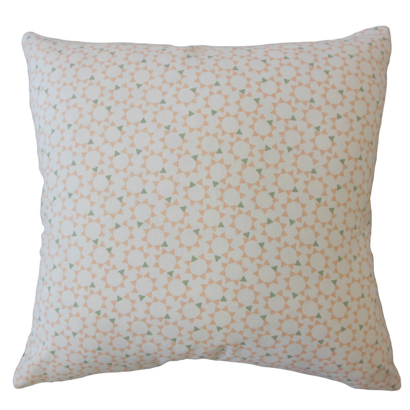 Coussin décoratif en duvet 100% coton Lachunn, 22 po x 22 po, Bleu