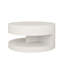 Table basse ronde de 31,5 po, table centrale moderne avec rangement, table basse à rayures verticales pour salon, chambre à coucher (blanc)-797110369