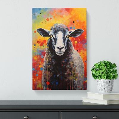 Sheep Abstract No.3 - Wrapped Canvas
