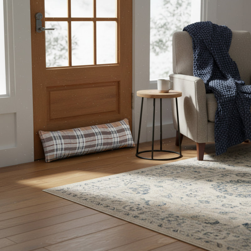 Classic Check Draught Excluder, Brown