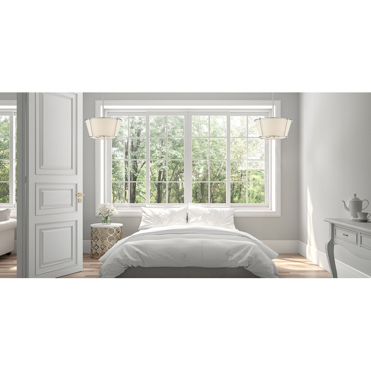 Pulito 3lt Convertible Semi-Flushmount/Pendant, Polished Nickel