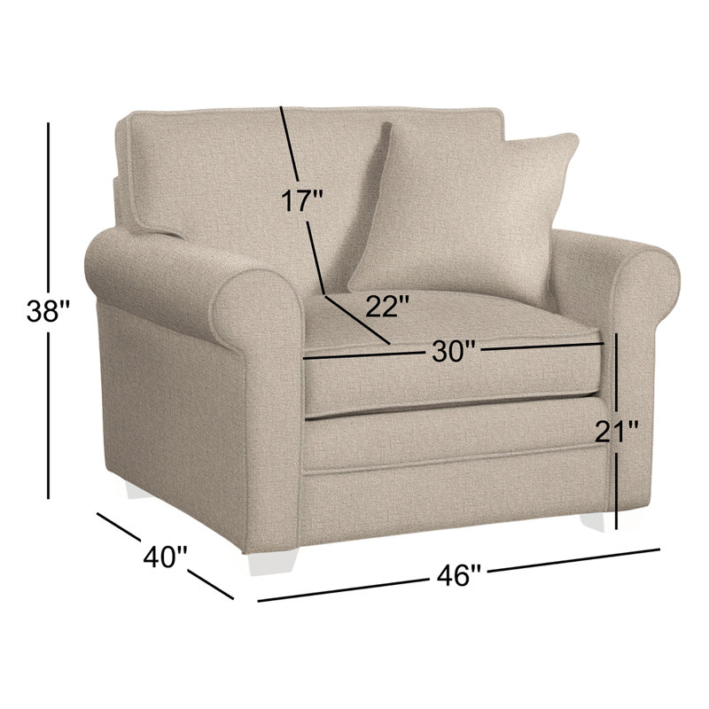Bedford Upholstered Accent Chair, Frost White , Eggshell Crypton Performance; 0884-93