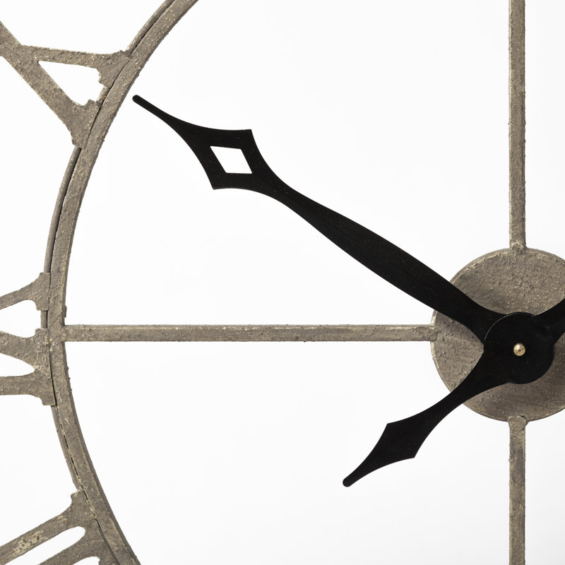 Horloge murale Aekjot, Or / bois naturel, Grand