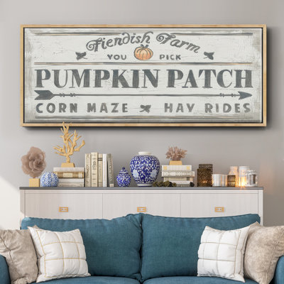 Pumpkin Patch II- Framed Canvas