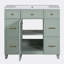 Ensemble de meuble-lavabo autoportant simple 18 po avec plateau en céramique Elysium-127155761