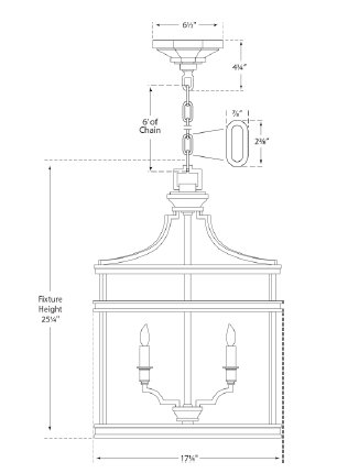 Chapman & Myers Mykonos Medium Lantern, Aged Iron