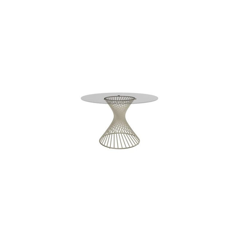 Vortex Fixed Tables, White Travertino, Matt Black