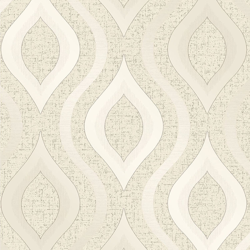 Quartz 10m x 53cm Textured Glitter Wallpaper Roll, Gold