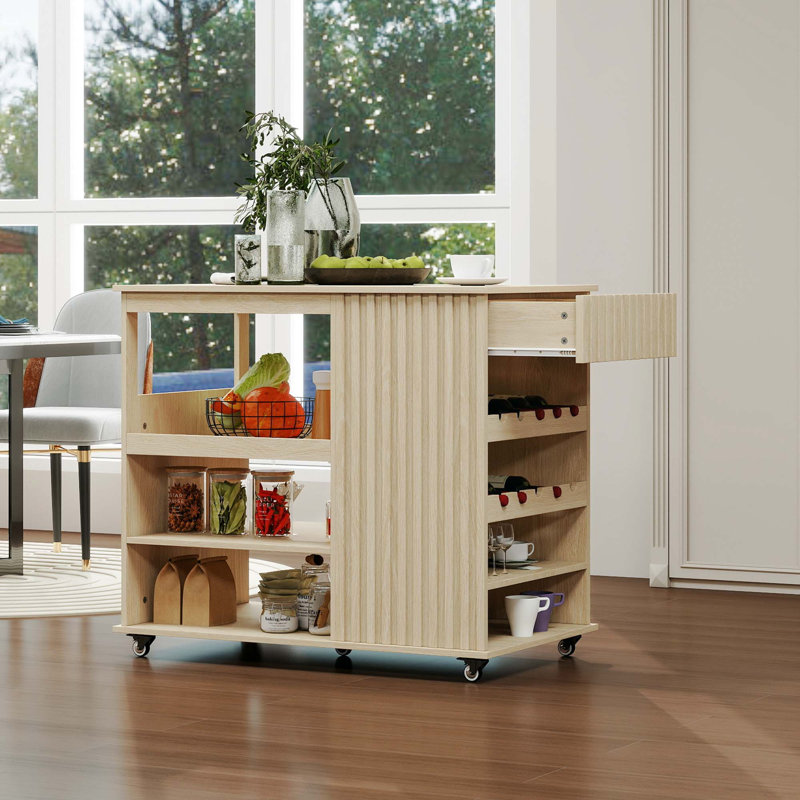 Kitchen Island Cart(No Include Stool)