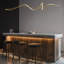 Luminaire suspendu moderne pour salle à manger doré, style minimaliste-124443897