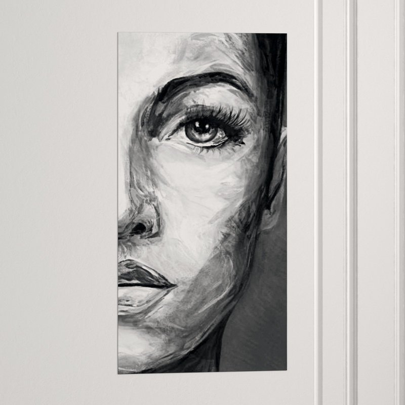 Face II Print by Jacob Lincoln, Image Brush Gel, 72" H x 36" W