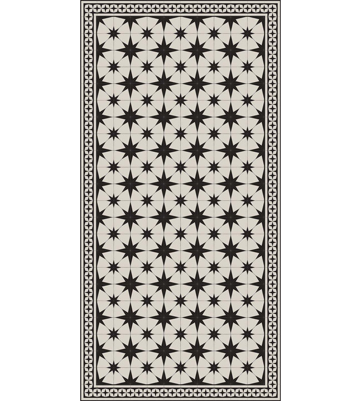 Tapis de cuisine noir NightSky, Rectangulaire 2 pi x 6 pi