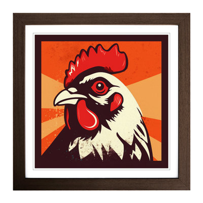 Chicken Retro - Framed Print