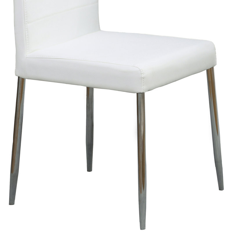 Chaise d'appoint rembourrée Ehrhardt, Blanc