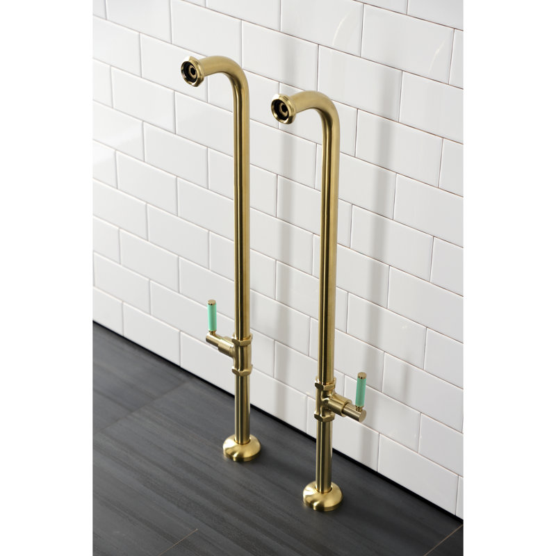 Conduite d'alimentation de baignoire autoportante Kingston Brass Concord, Laiton brossé