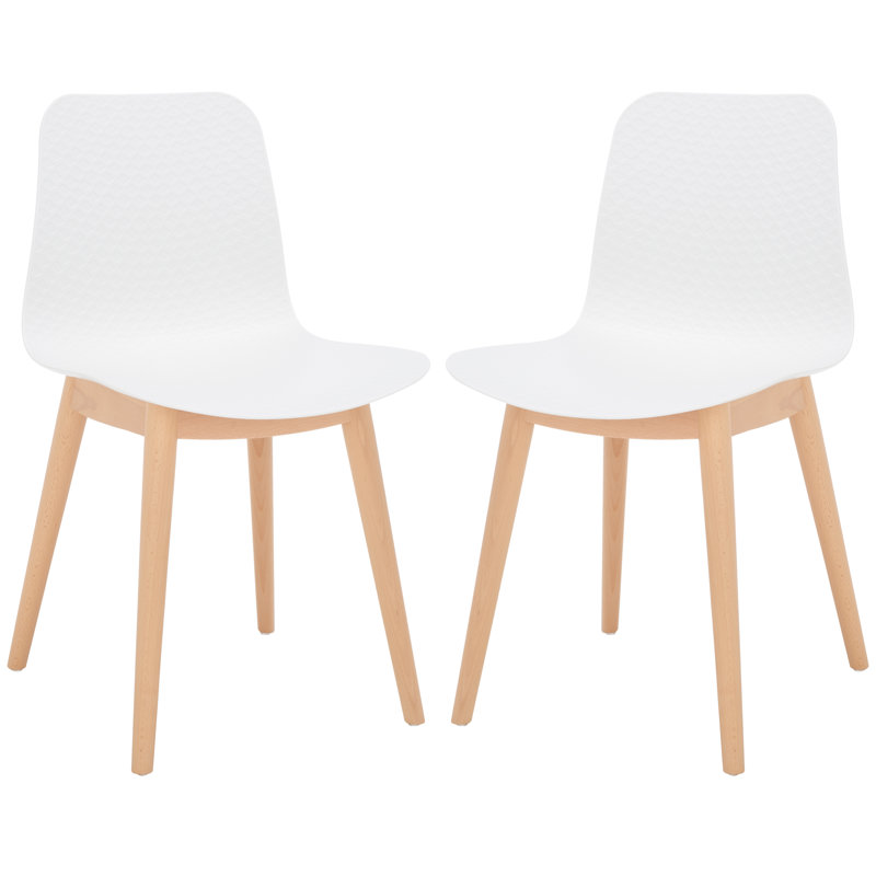 Chaise d'appoint Haddie, Blanc / Naturel