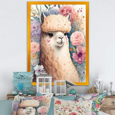 Flower Alpaca Watercolour IV " Flower Alpaca Watercolour IV "