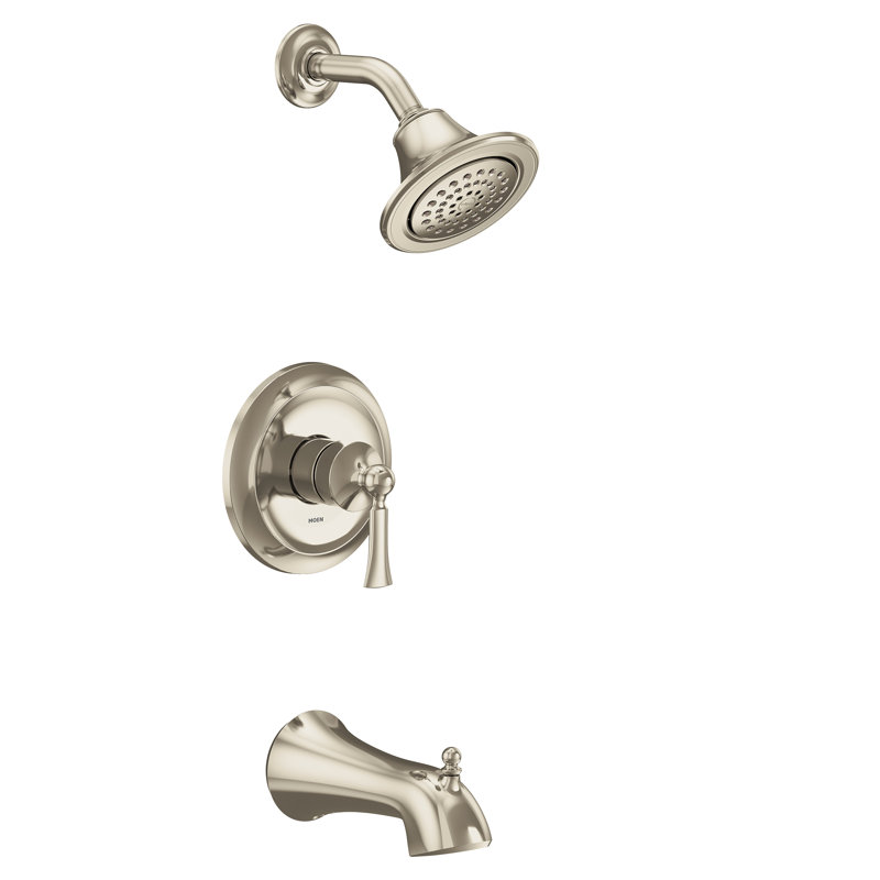 Robinet de baignoire et douche Wynford, Nickel poli