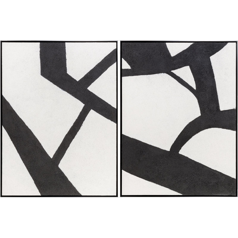 "Lucero", ensemble de 2 impressions sur toile encadrées, H 21 po x l 19 po, Cadre noir