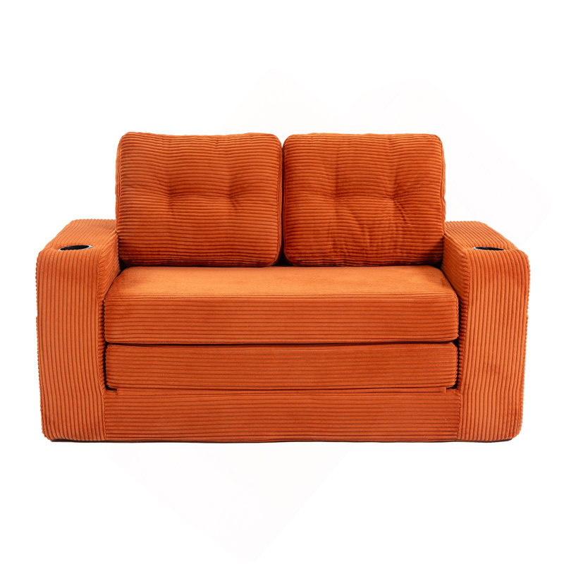 Canapé-lit convertible, canapé-lit double extensible, canapé-lit convertible 2 en 1, canapé-lit escamotable avec coussins pour le salon de la chambre à coucher