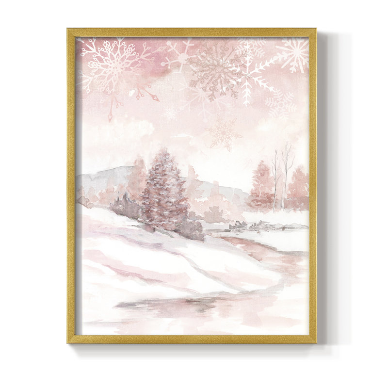 Blush Winter Framed Print - Solid Wood, 28" H x 22" W