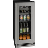 U-Line 14.93'' W Freestanding Beverage Cooler with Wine Storage