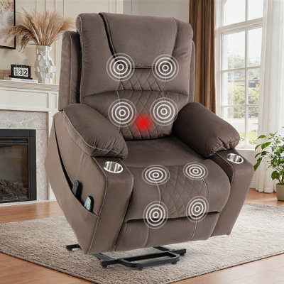 38.2'' Wide Oversized Power Lift Recliner Chair With Heat and Massage