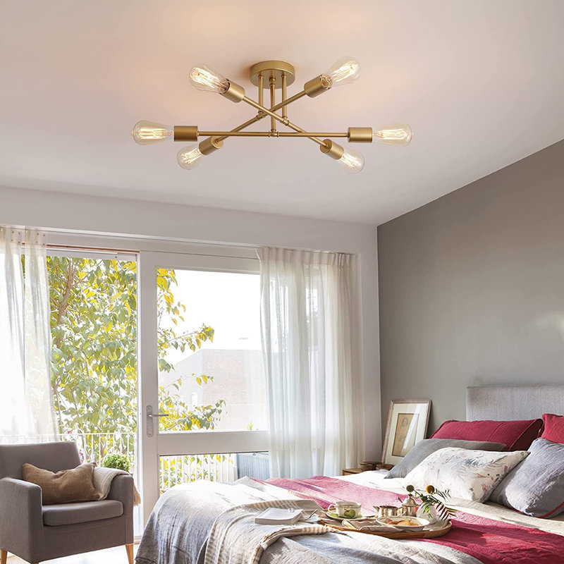 Ionela Semi Flush Mount, Gold