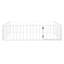 Structure de lit pour grand lit en métal avec clôture et porte en blanc, pour les chambres à la mode, porte blanche, conception à long terme-130040770-130040772