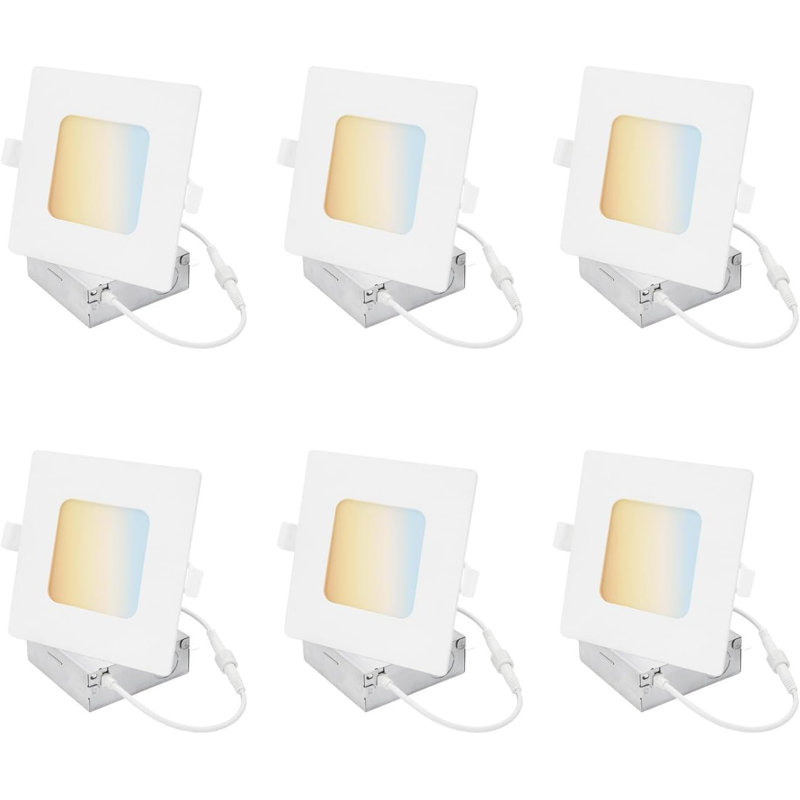6.85'' Selectable Color Temperature IC Rated Standard Recessed Lighting Kit