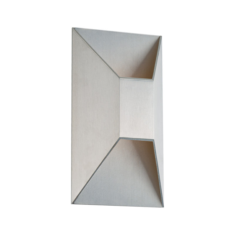Maglev LED Flush Mounted Sconce, Brushed Aluminum, 3000K, 10" H x 5.5" W x 3.625" D