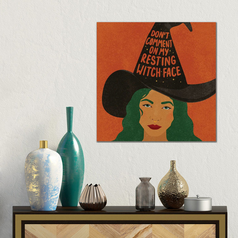 Resting Witch Face by Hannah Rand - No Frame Gallery-Wrapped Canvas Giclée on Canvas, 45.72cm H x 45.72cm W