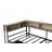 Corner Bed Frame Twin Size With Bookcase And 2 Underbed Storage Drawers, Modern Twin Bed With LED Light And Charging Station, Modern Daybed Reversible Left Or Right, Grey-1264583849-1264783388