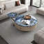 Table basse ronde en pierre micro-cristalline-105839929-105839927