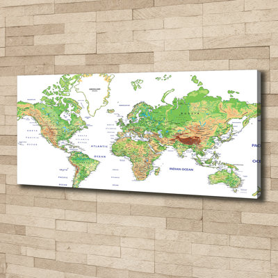 World Map - Wrapped Canvas Print