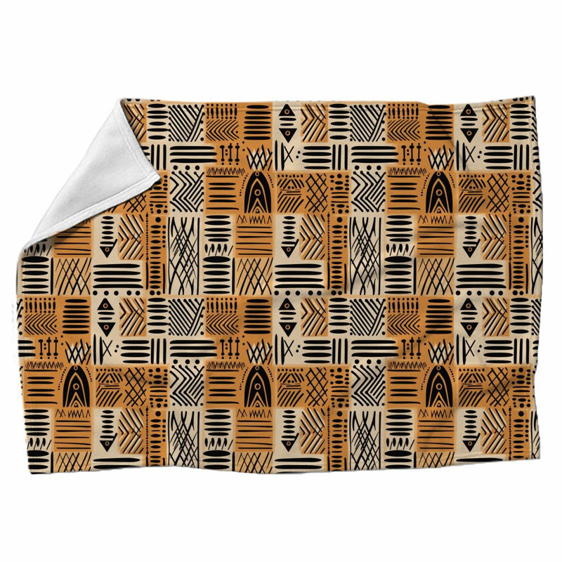 Machine Printed Throw Blanket, 51" W x 60" L
