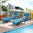 Outdoor Wicker Long Reclining Chair Set of 2 with Cushions-1893226355